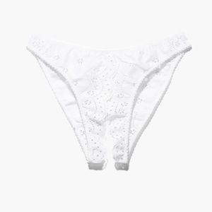 Bombshell Broderie Crotchless Lace Undie